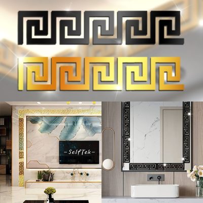 Autocolante 3D cu oglindă pentru perete (10 buc) | GLOROB