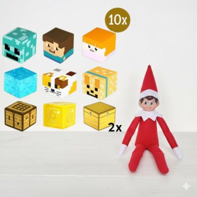 10x blocuri suplimentare pentru MAGCRAFTI + spiriduș festiv GRATUIT | REDELFMAGBLOCKS