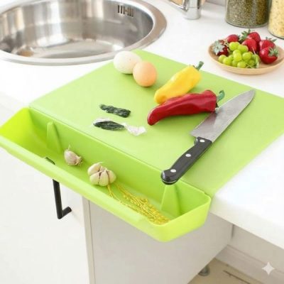 Tocător cu recipient pentru deșeuri organice