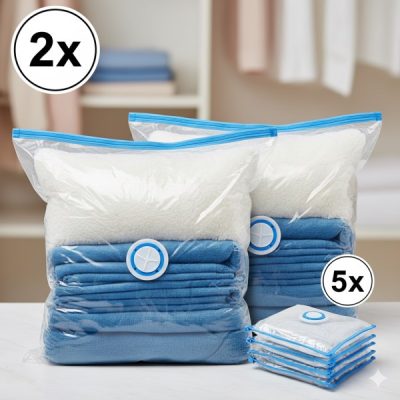2x sac mare de vidat + 5 pungi mici GRATUIT |  VACUUMBAGSEAL