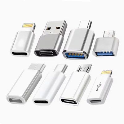 8x adaptoare pentru încărcătoare și cabluri